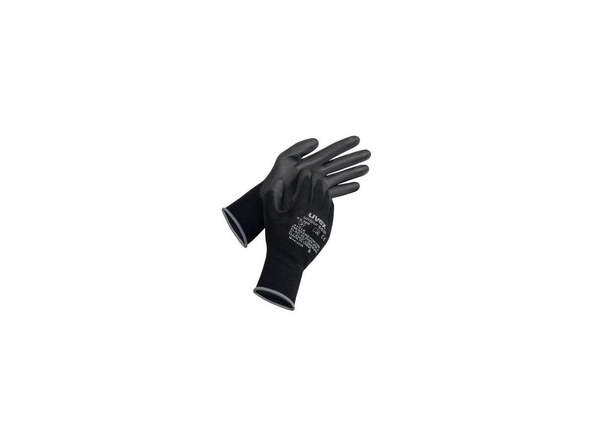 UVEX Polyamid Handschuh UNIPUR 6639 Gr. 8, schwarz, EN 388 (4 1 3 1)