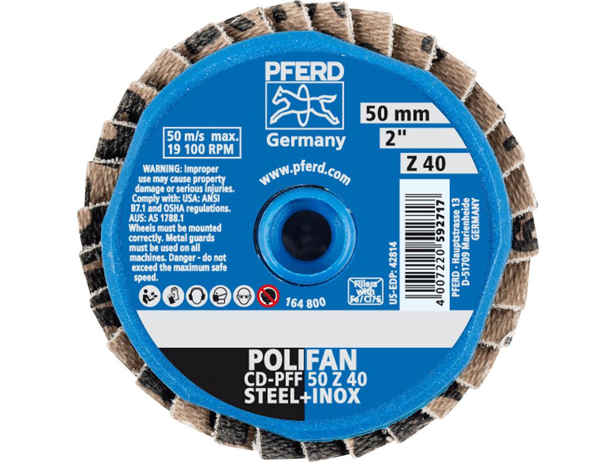 COMBIDISC Mini-Polifan zirkoonkorund 50m m K40 Pferd