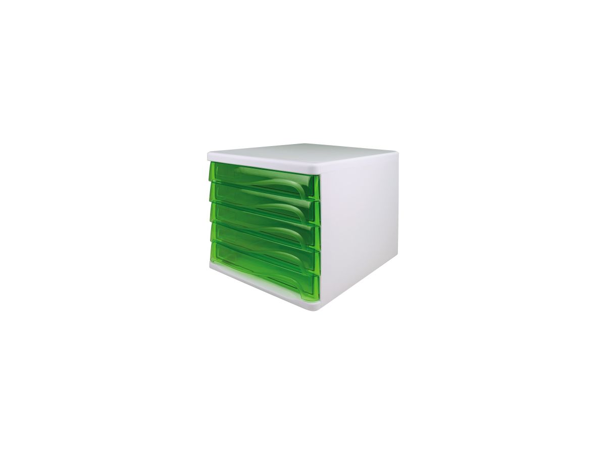 helit Schubladenbox economy H6129450 DIN A4-C4 l.gr/gn.tr