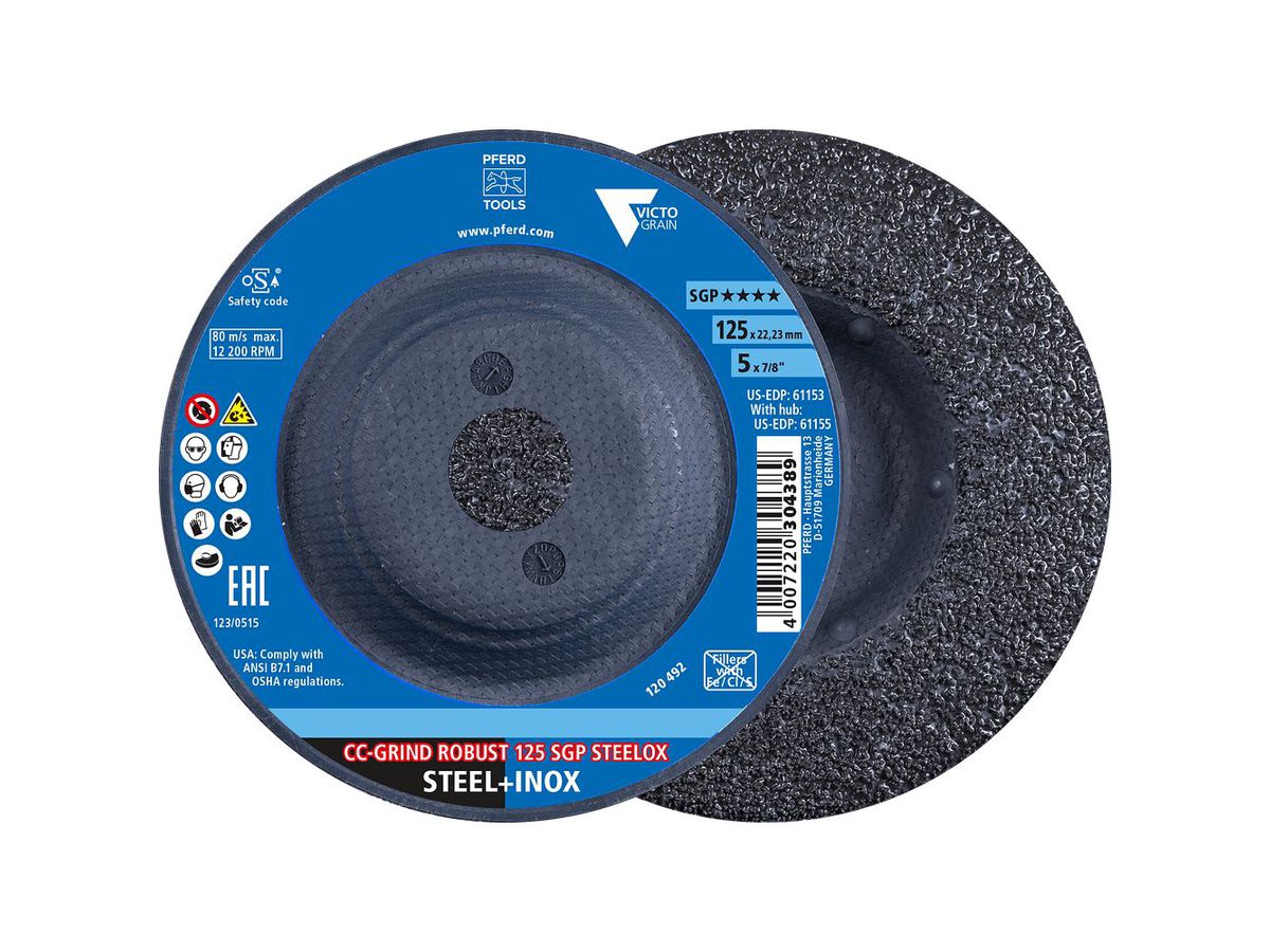 Schleifscheibe PFERD CC-GRIND-ROBUST SGP STEELOX 125mm