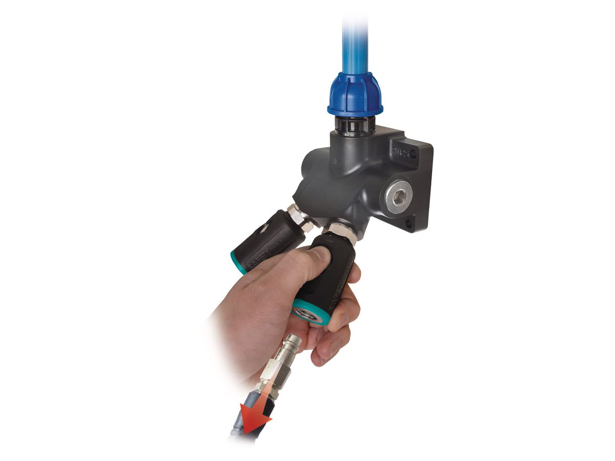 Sicherheitskupplung 6mm Schlauchtülle Einhand-Knopfbedienung