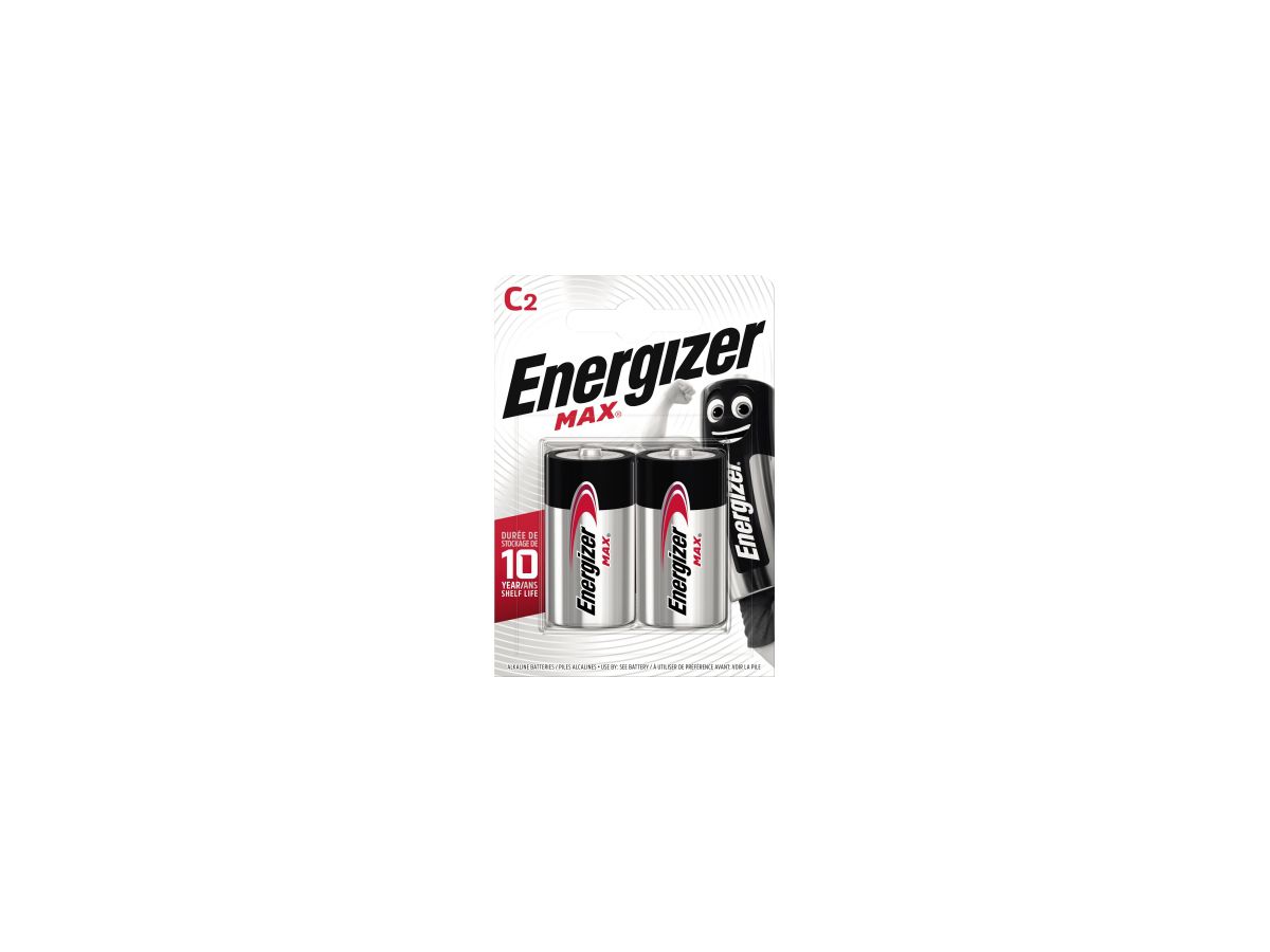 Energizer Batterie Max Alkaline C/Baby/LR14 2 St./Pack.