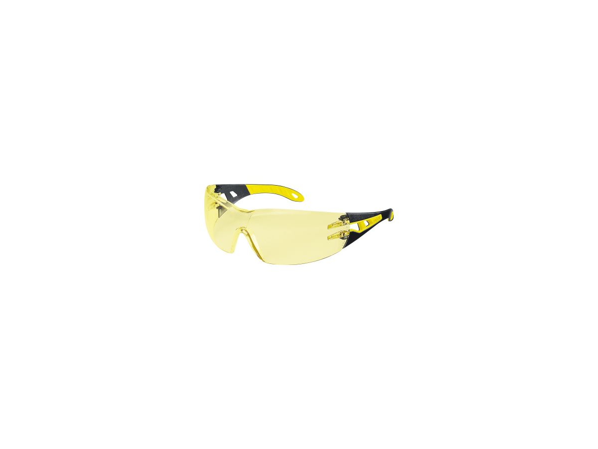 UVEX Schutzbrille pheos HC/AF amber schwarz/gelb  9192.385