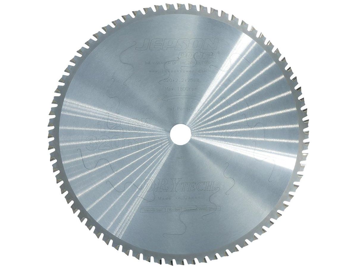 Jepson HM-Sägeblatt Drytech D=320x25,4x2,2mm 72Z für Stahl dickw.