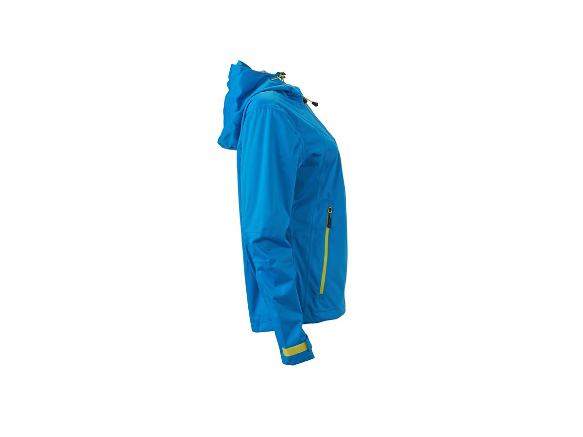 JN Ladies Outdoor Jacket JN1097 100%PES, aqua/acid-yellow, Größe 2XL