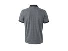 JN Mens Heather Polo JN706 65%PES/35%BW,black-melange/black,Gr. 2XL