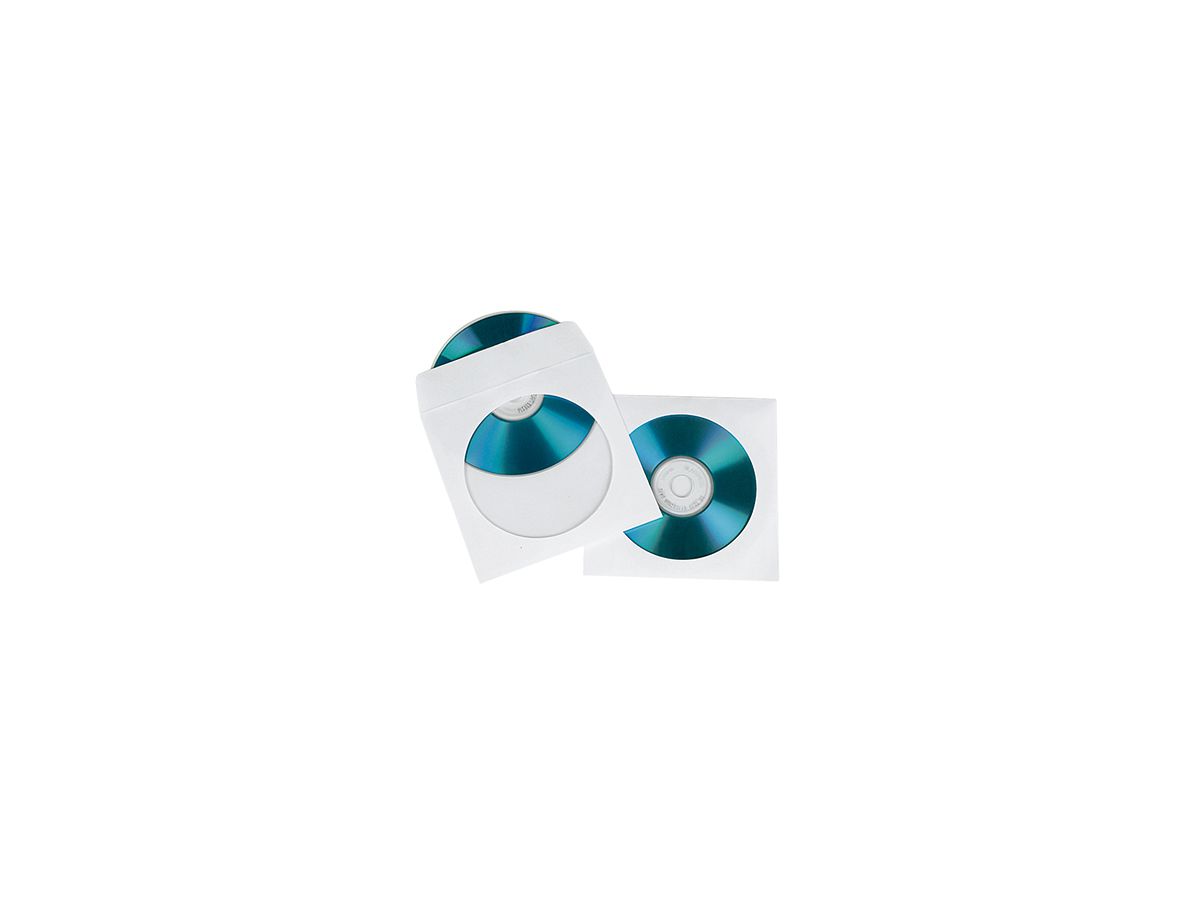 Soennecken CD/DVD Hülle 03750 mF Papier weiß 100 St./Pack.