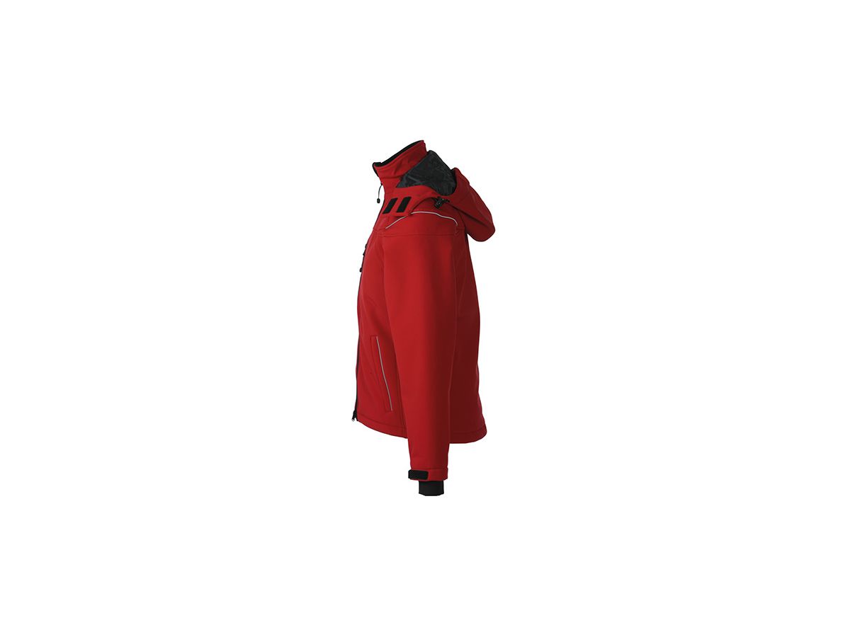 JN Ladies Winter Softshell Jacket JN1001 95%PES/5%EL, red, Größe M