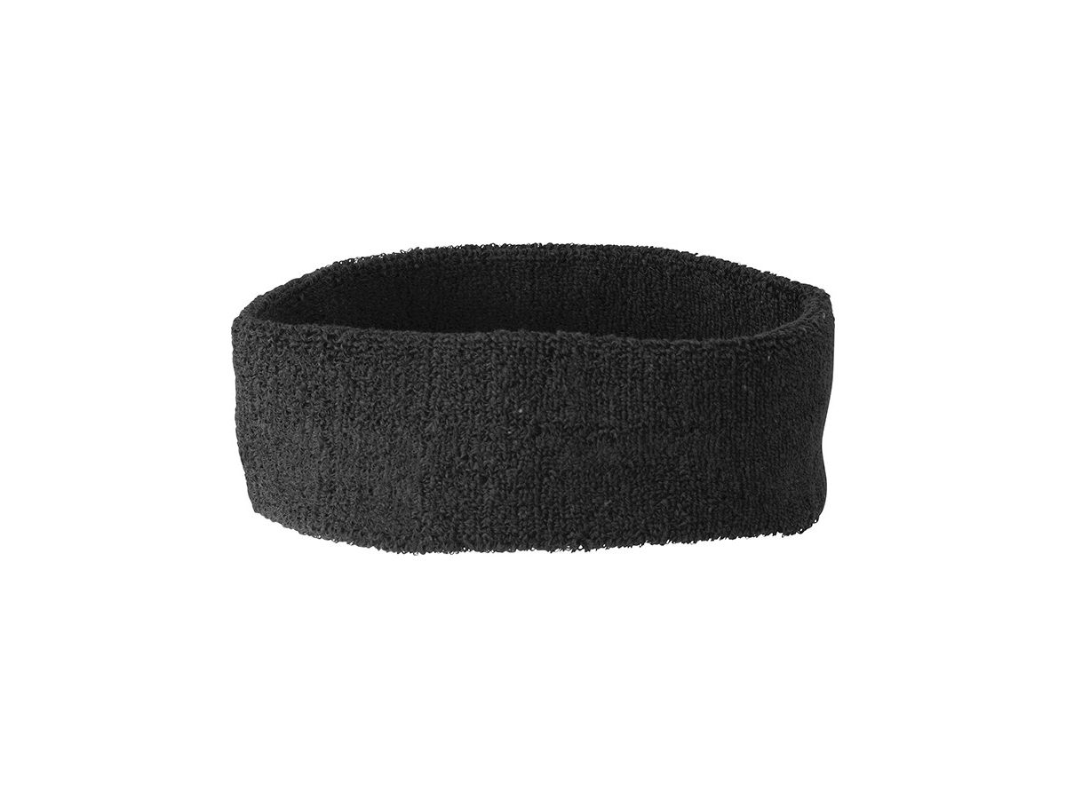 mb Terry Headband MB042 80%BW/20%EL, black, Größe one size