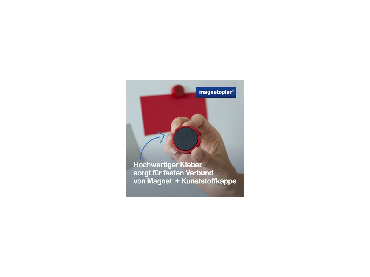 magnetoplan Magnet Ergo Medium 1664006 30mm rot 10 St./Pack.