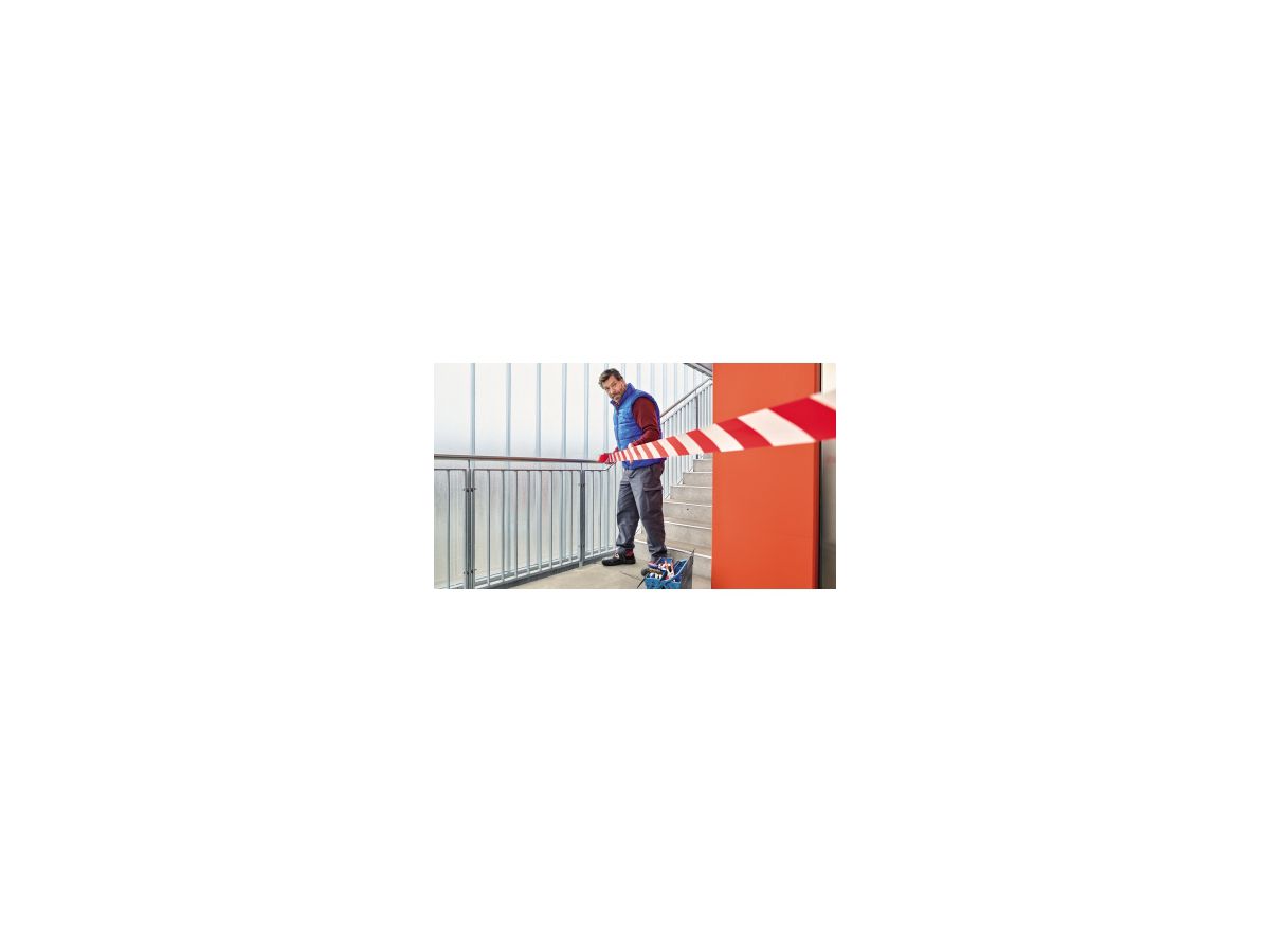 tesa Absperrband Signal 58137-00000 80mmx100m rot/weiß