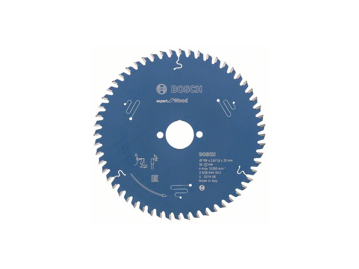 BOSCH Kreissägeblatt Expert for Wood 184x30x2,6/1,6 mm, 56 Z