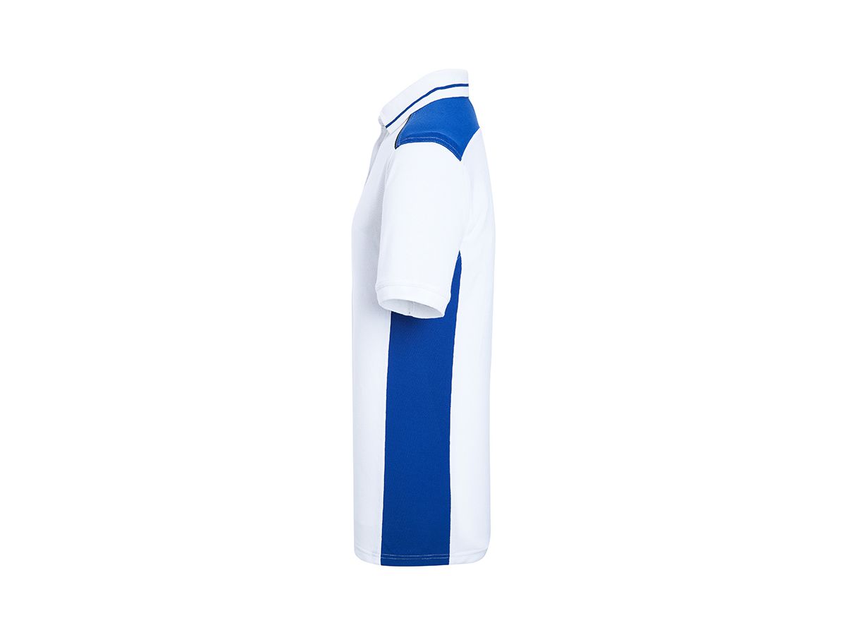 JN Men's Workwear Polo - COLOR - JN858 white/royal, Größe 6XL