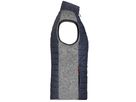 JN Ladies' Knitted Hybrid Vest JN739 light-melange/anthracite-melange Gr. L