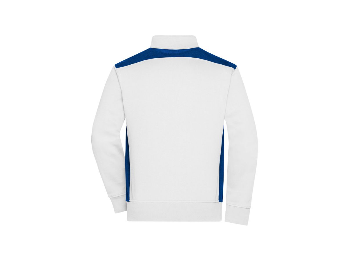 JN Herren Sweat-Jacke JN870 white/royal, Größe XL