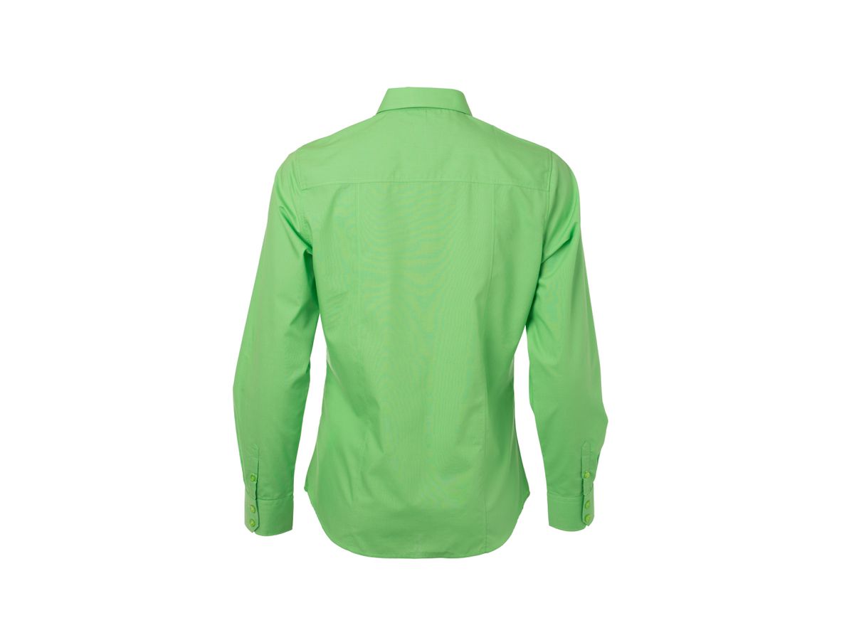 JN Ladies' Shirt Longsleeve Poplin JN677 lime-green, Größe L