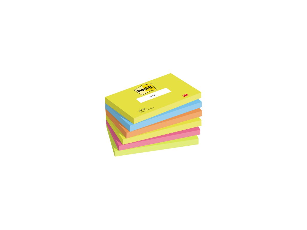 Post-it Haftnotiz Rainbow Notes 655TFEN sortiert 6 St./Pack.