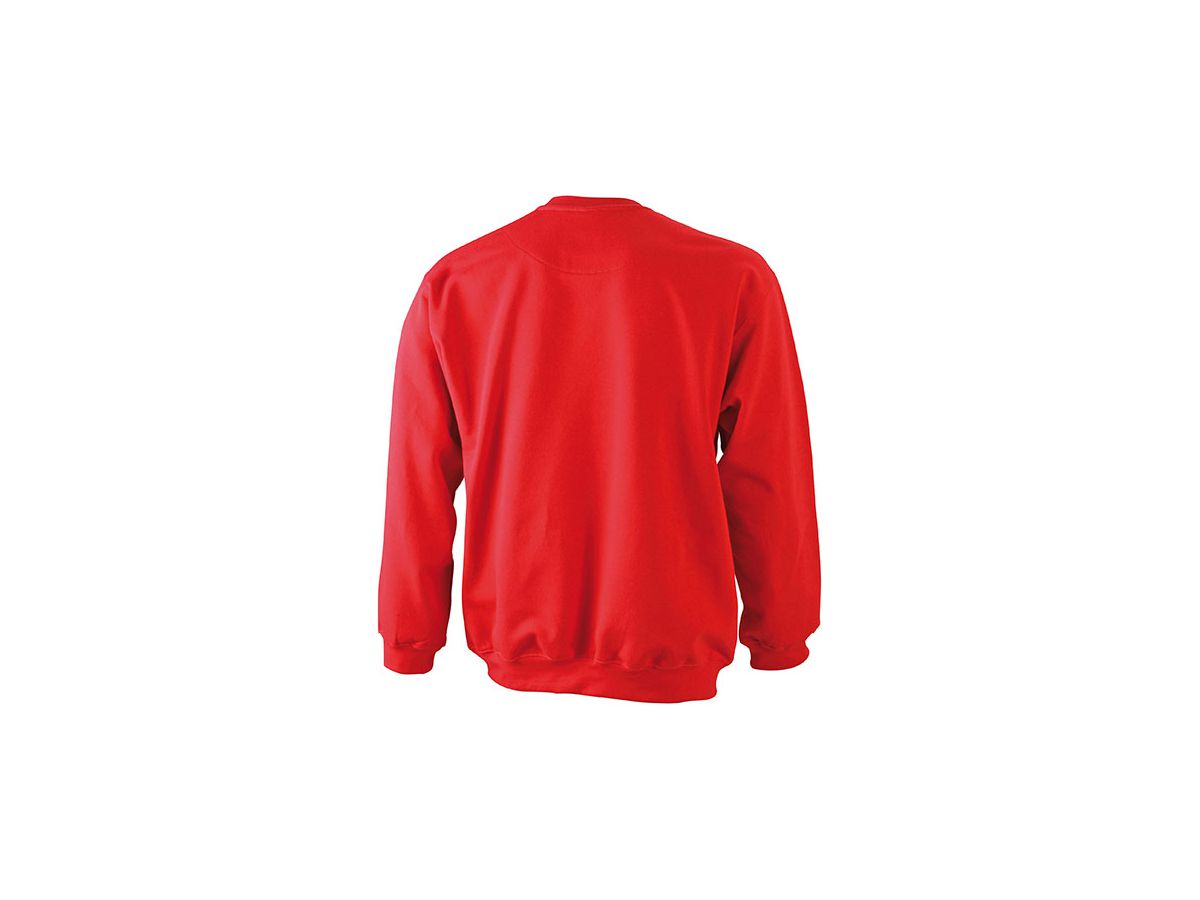 JN Mens Round Sweat Pocket JN924 80%BW/20%PES, red, Größe 3XL