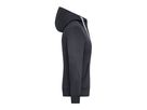 JN Ladies Lifestyle Zip-Hoody JN962 80%BW/20%PES, black/grey-heather, Gr. M