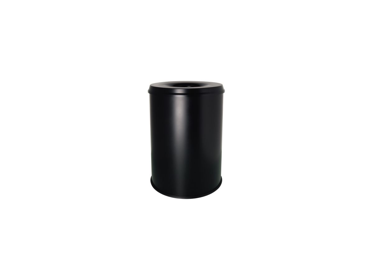 helit Papierkorb H2515495 15l rund Metall schwarz