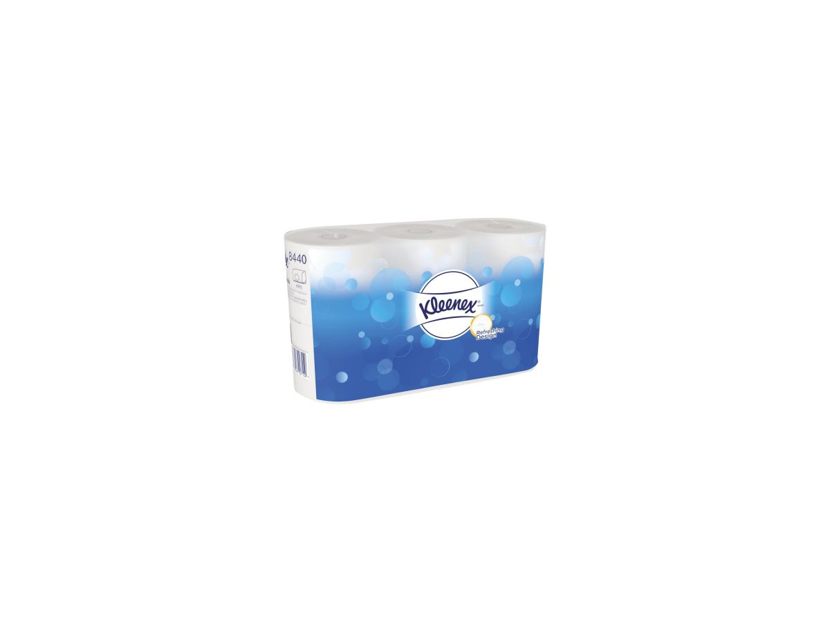 Kleenex Toilettenpapier 8440 3lagig 350Blatt weiß 6Rl./Pack.