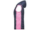 JN Ladies' Knitted Hybrid Vest JN767 pink-melange/anthracite-melange, Größe M