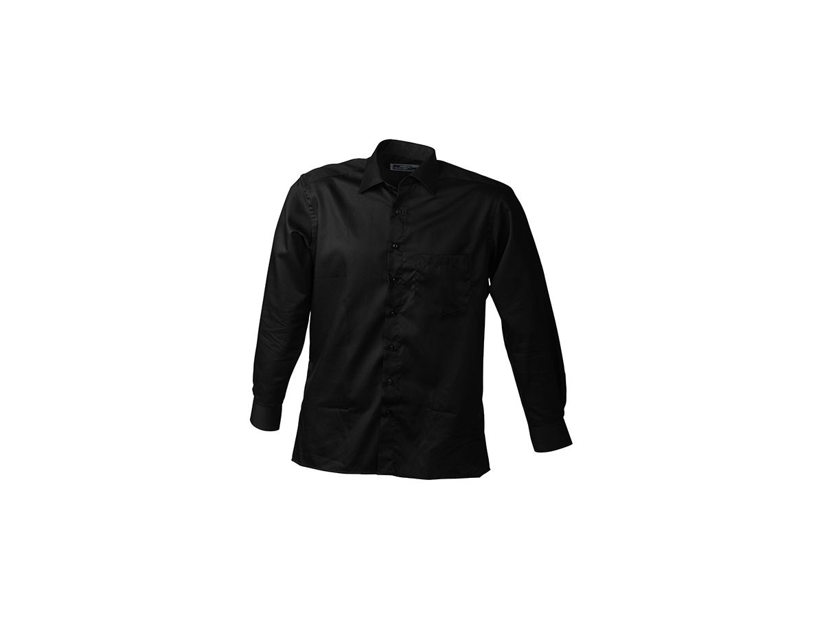 JN Mens Business Shirt lang JN606 100%BW, black, Größe XL
