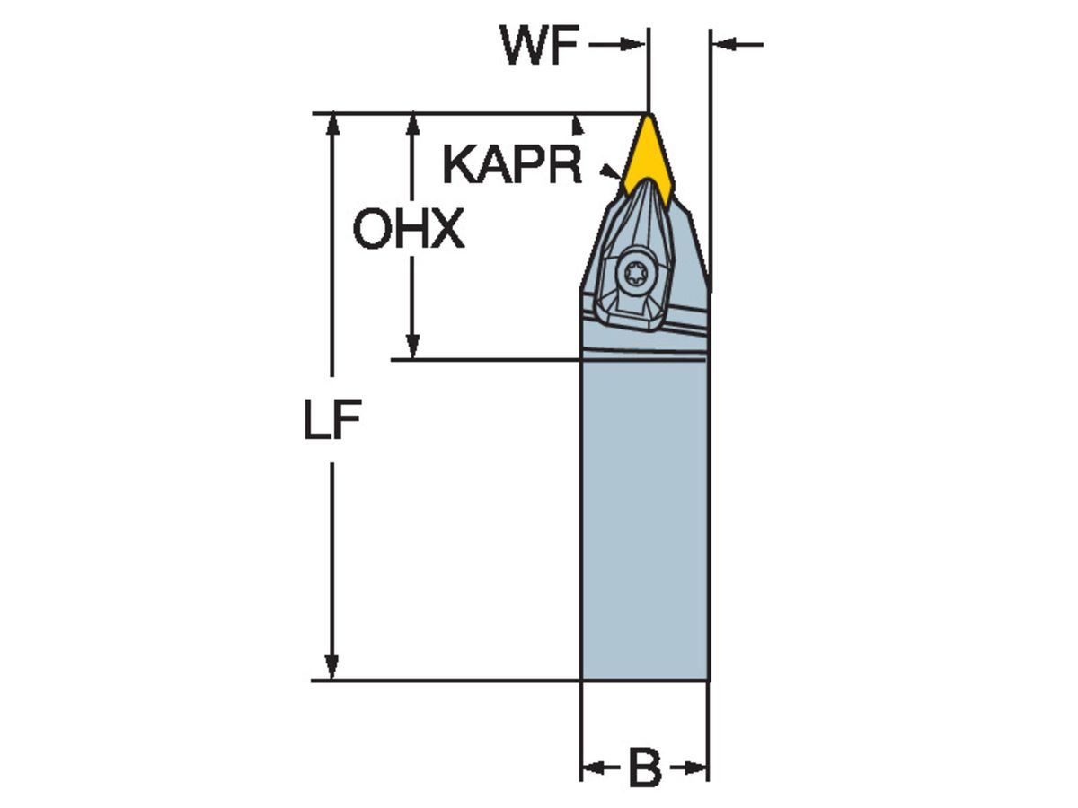 COROMANT T-Max P Schaftwerkzeug zum Drehen DVVNN2020K16