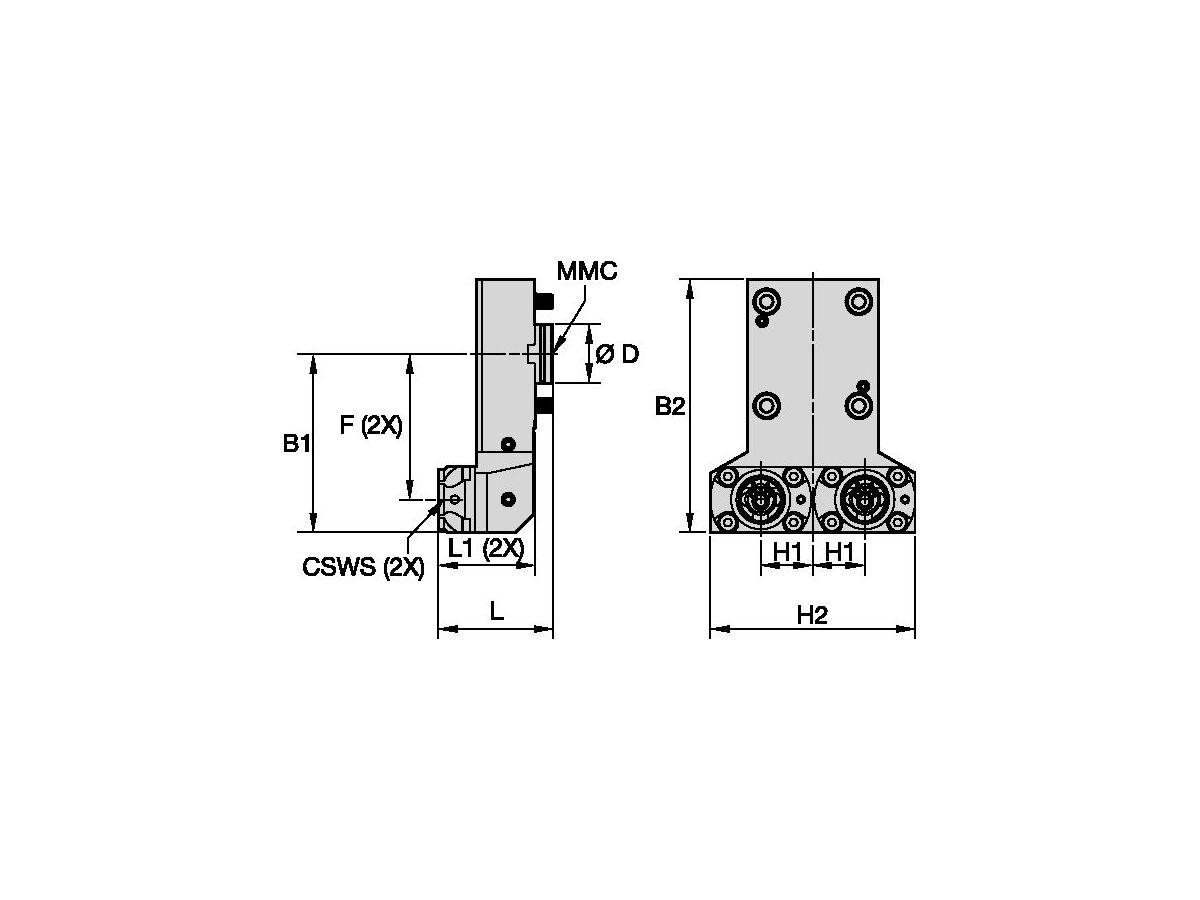 KM SYSTEMS TACU001KM40SA60649631 TOOLBLOCK KM40