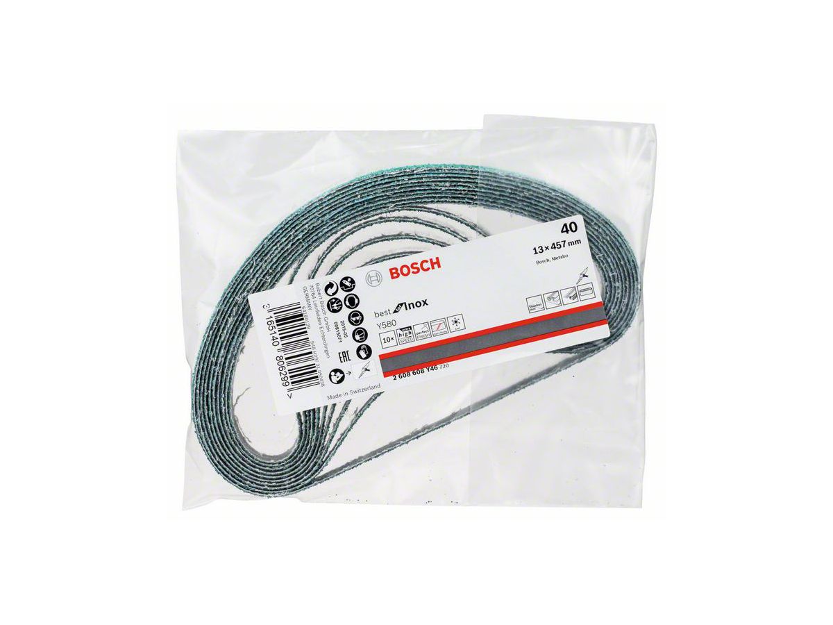Schleifband Best for Inox Y580 13x457mm, K40, 10x