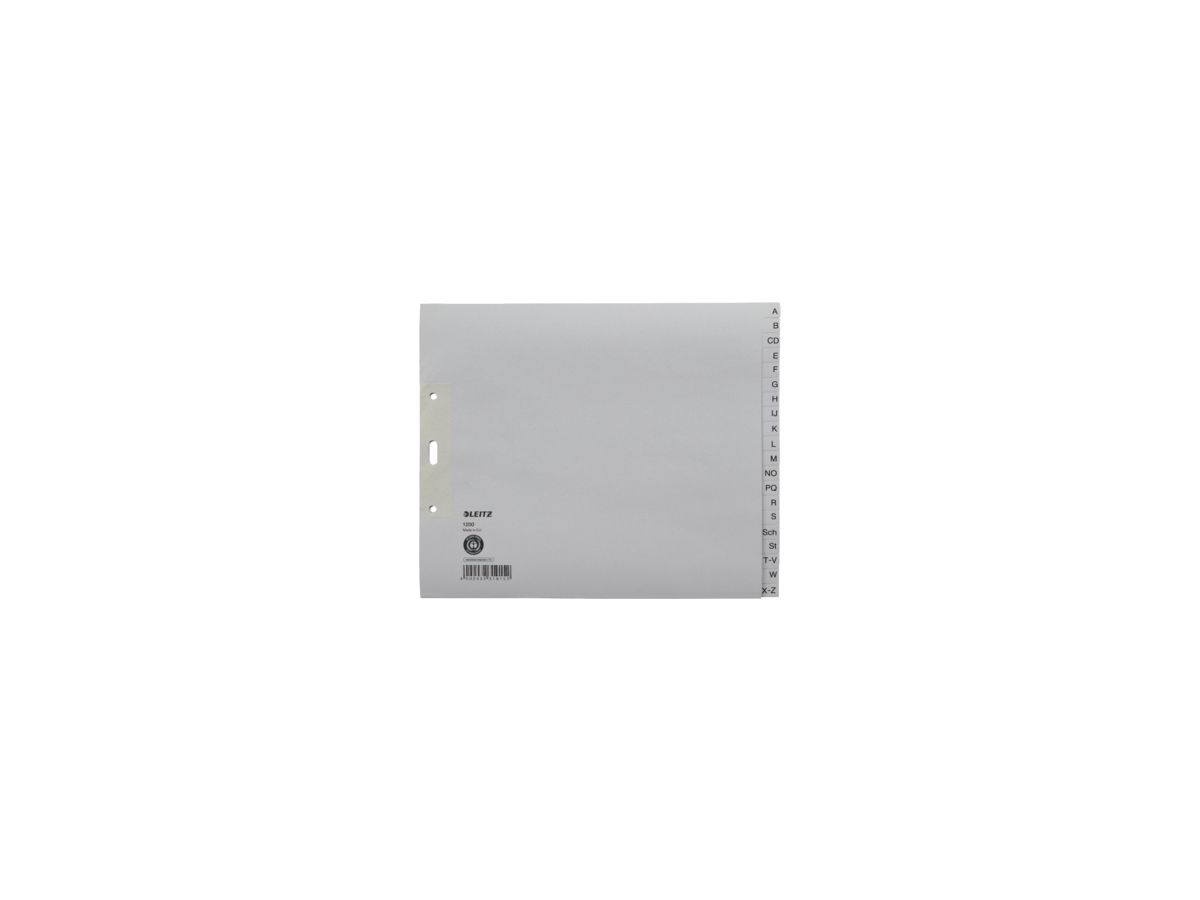 Leitz Register 12000085 A-Z DIN A4 24x21cm 20teilig Papier grau