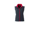 JN Ladies' Promo Softshell Vest JN1127 iron-grey/red, Größe XL