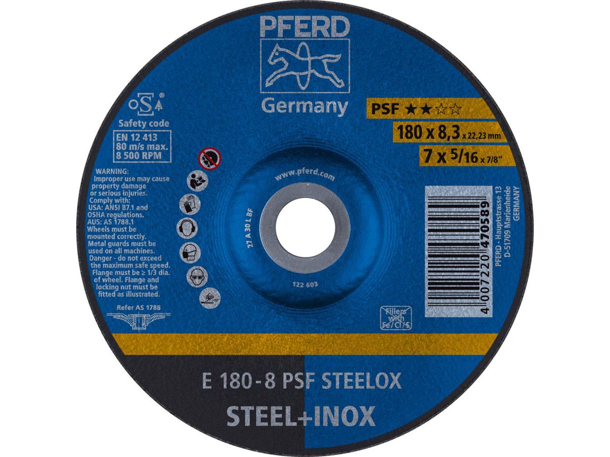 PFERD Schruppscheiben E 178-8 A 30 M PSF-Inox