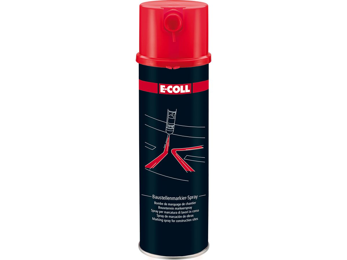 E-COLL Baustellenmarkier-Spray 500ml Spraydose leuchtorange