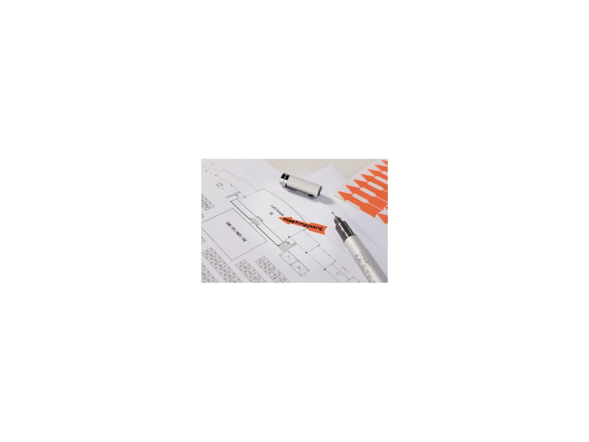 Avery Zweckform Hinweisetikett Pfeil 3008 leuchtrot 63 St./Pack.
