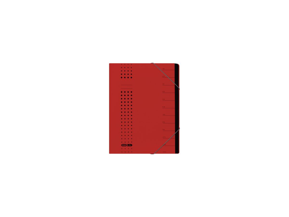 ELBA Ordnungsmappe chic 400001993 DIN A4 12Fächer Karton rot