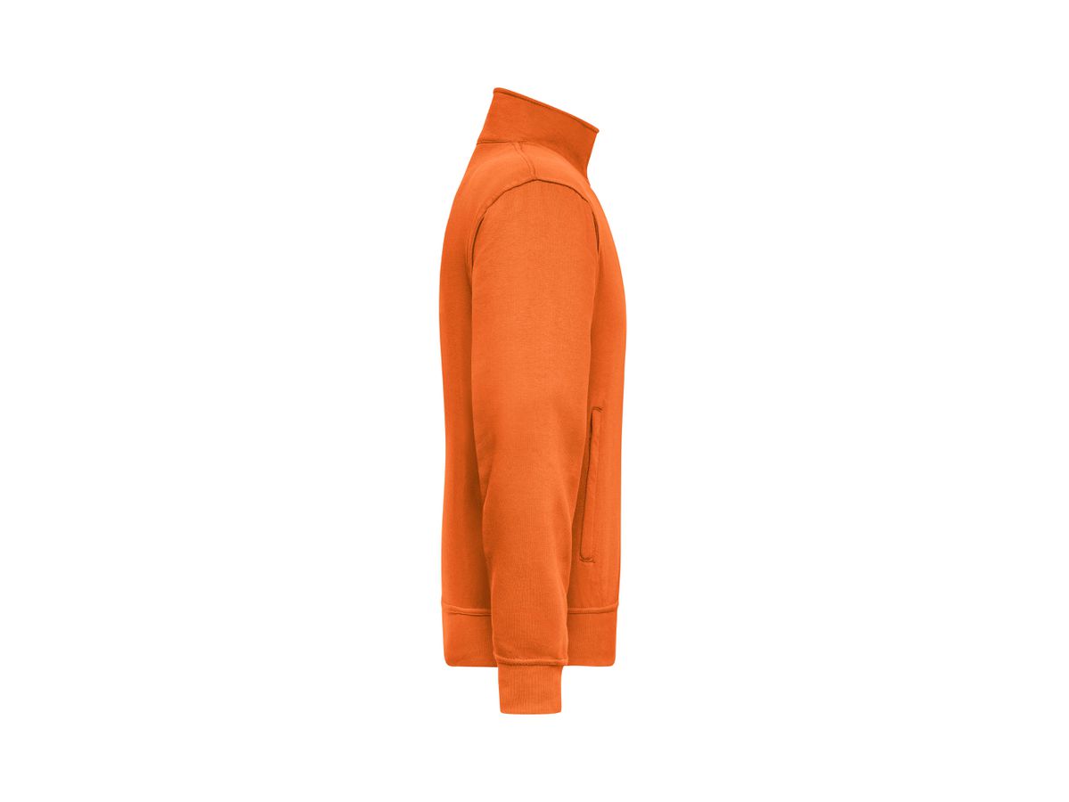 JN Workwear Sweat Jacket JN836 70%BW/30%PES, orange, Größe 3XL