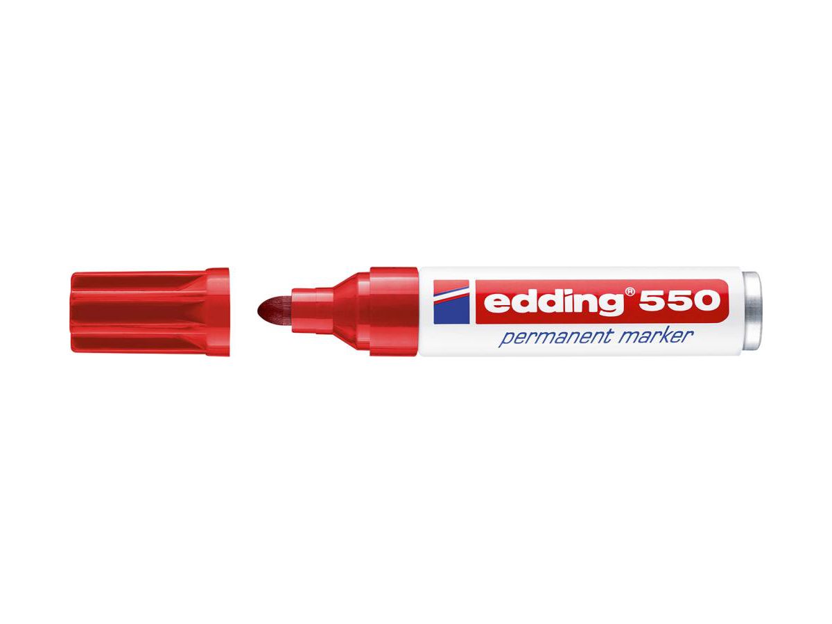 edding Permanentmarker 550 4-550002 3-4mm Rundspitze nachfüllbar rt