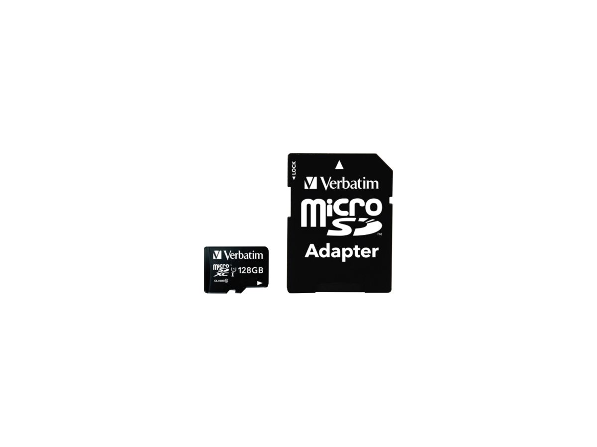 Verbatim Speicherkarte micoSDXC 44085 Class 10 128GB +Adapter