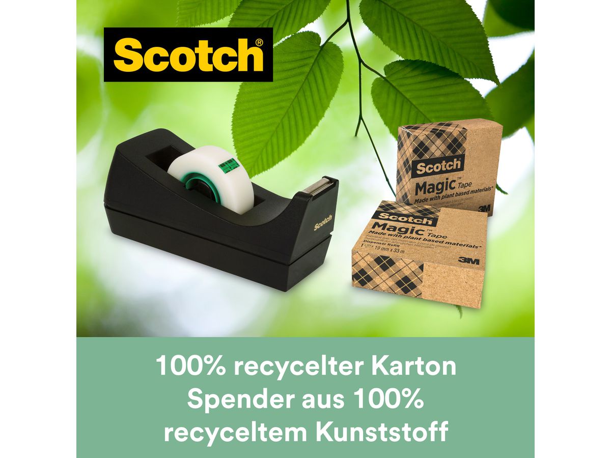 Scotch Tischabroller A greener choice 900C38G3 sw +3Klebeband