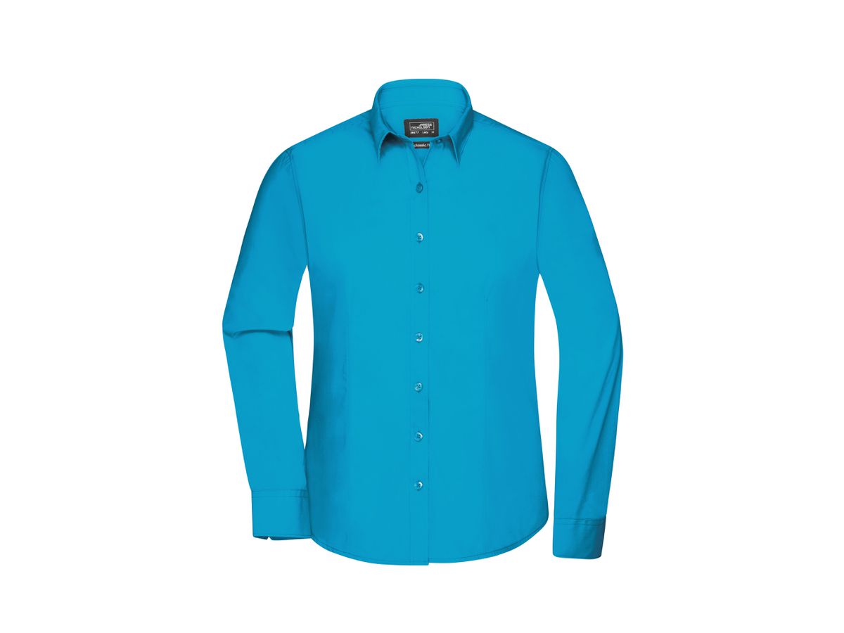 JN Ladies' Shirt Longsleeve Poplin JN677 turquoise, Größe XXL