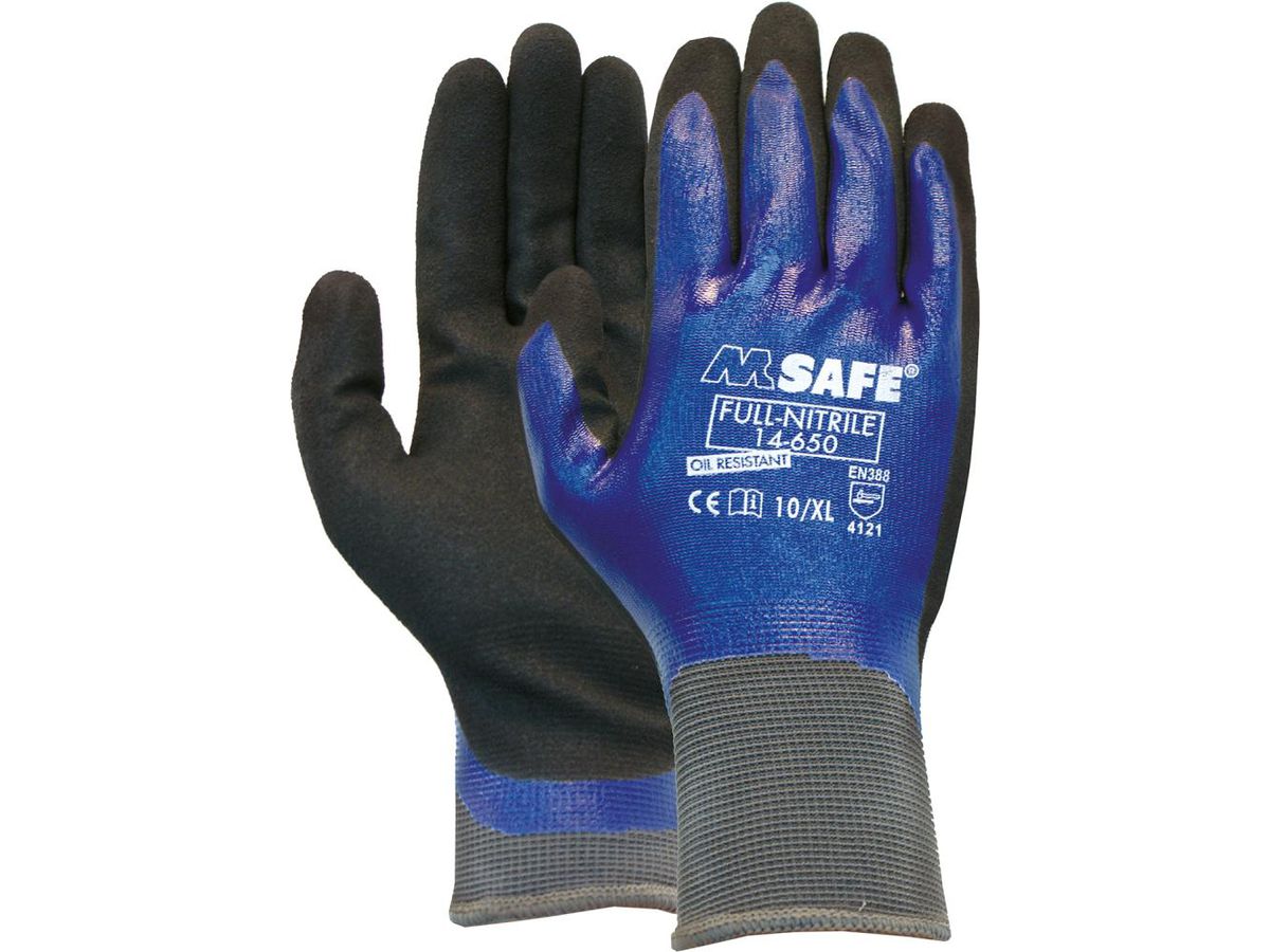 OXXA Handschuh M-Safe 14-650 Nitril vollbeschichtet, Größe 9