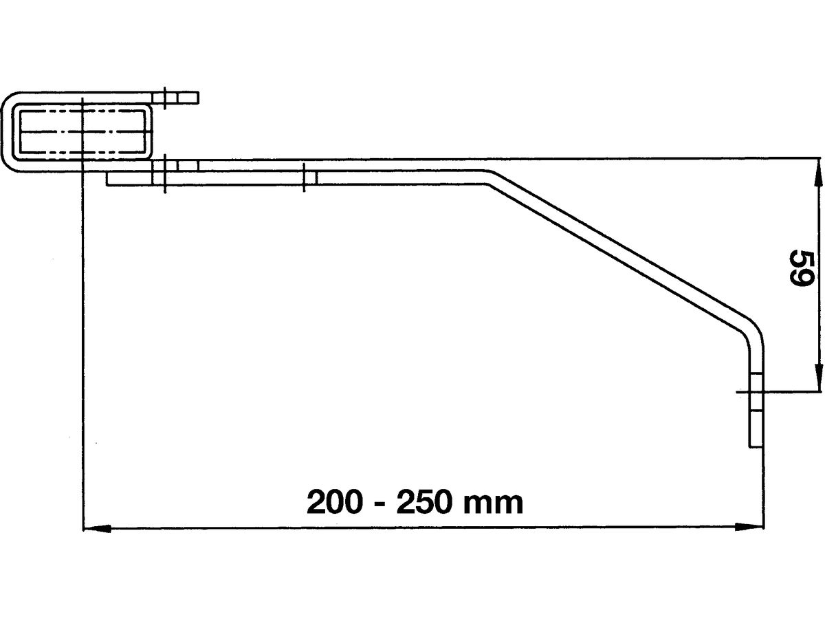 Wandanker 200-250 mm für Edelstahl-Leiter