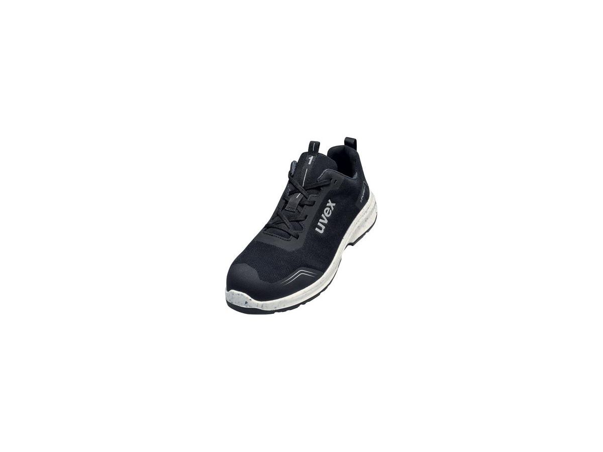UVEX 1 sport Sicherheits-Halbschuh Gr. 41 W10 S1 ESD, schwarz, 6891.7
