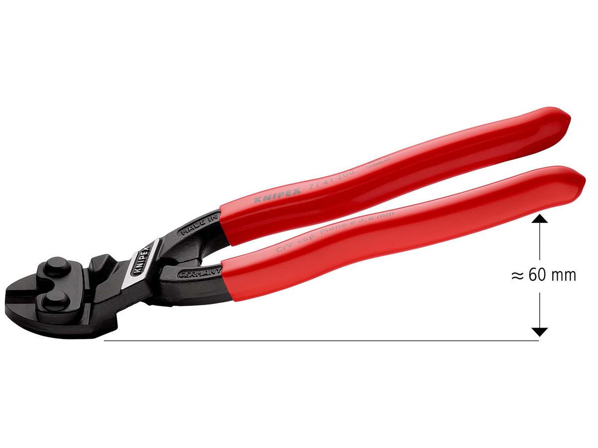 KNIPEX 71 41 200 CoBolt Kompakt- Bolzenschneider schwarz atra. 200 mm
