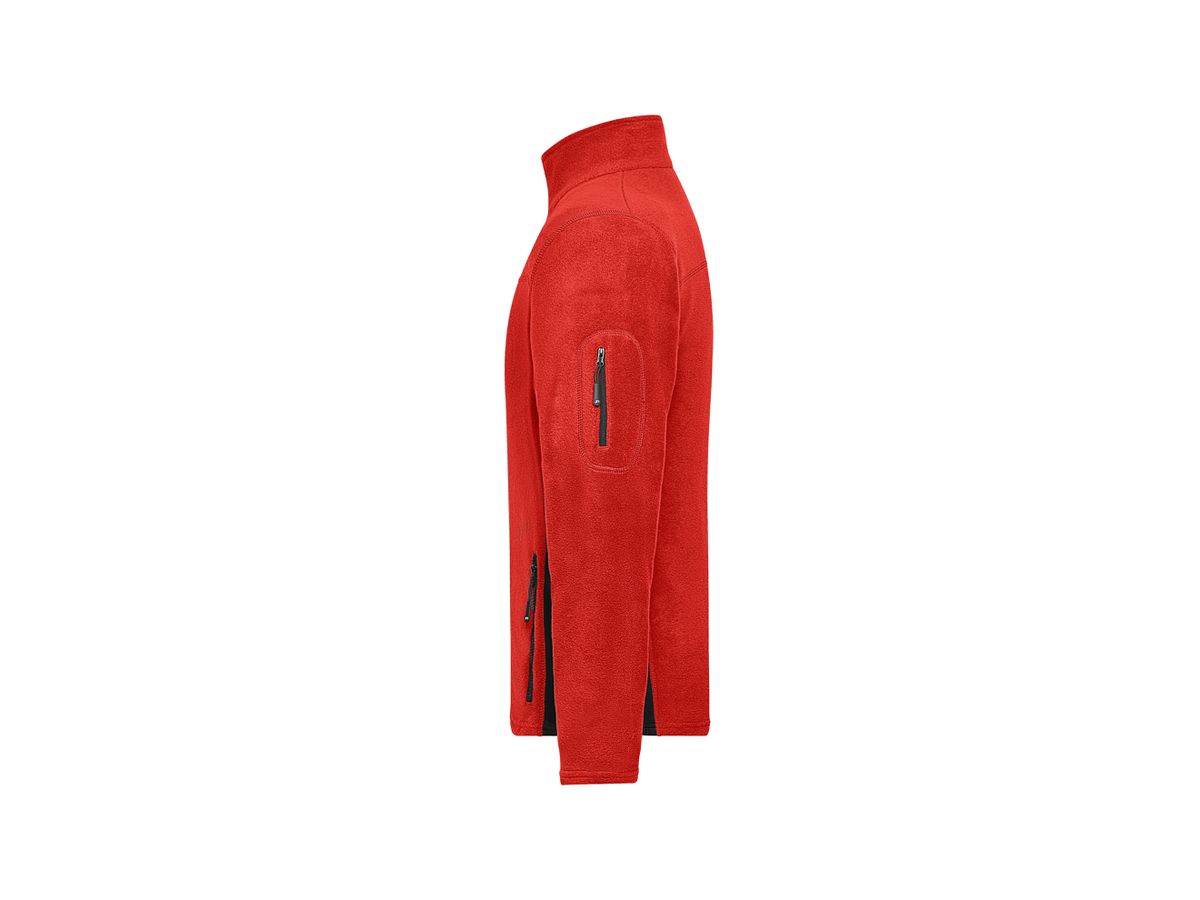 JN Men's Workwear Fleece Jacket JN842 100%PES, red/black, Größe XS