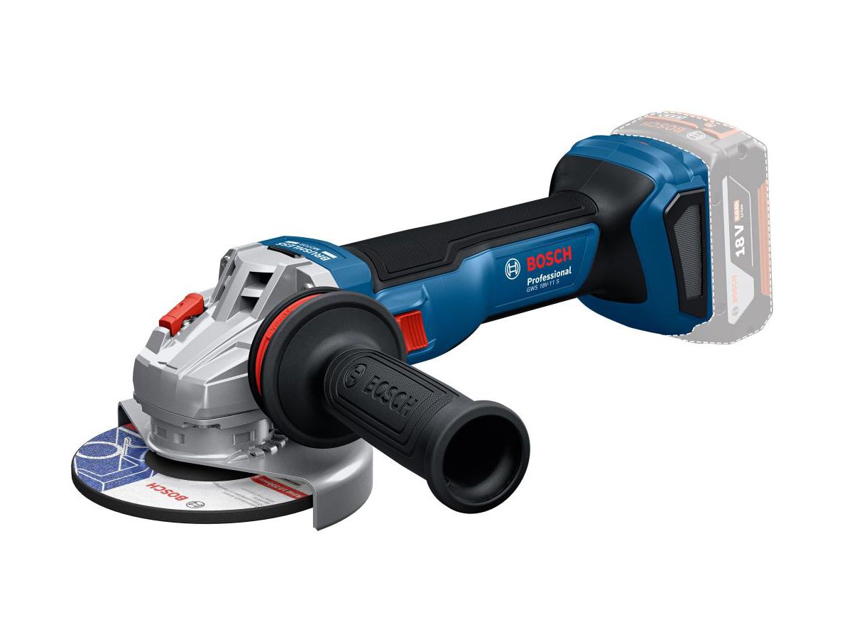BOSCH Akku-Winkelschleifer GWS 18V-11 S solo, im Karton
