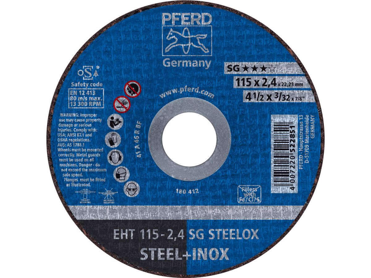 PFERD Trennscheibe EHT 115-2,4 A46 R SG-Inox