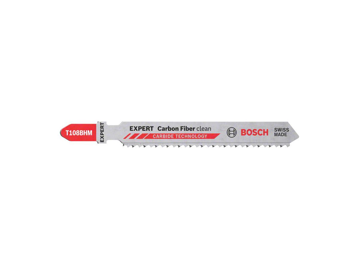 BOSCH Stichsägeblatt T108BHM EXPERT Carbon Fiber Clean, VE 3