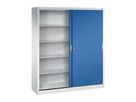 C+P Schiebetürenschrank 1950x1600x400mm, 7035/5010, 8 Böden